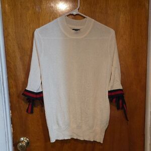 Who What Wear Cream Knit Top